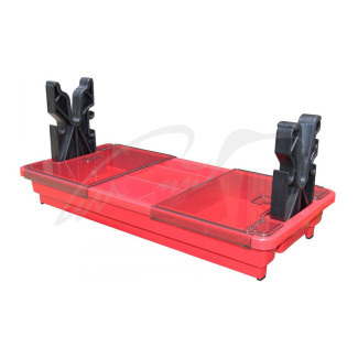 Підставка портативна MTM Portable Rifle Maintenance Center для чищення зброї (з органайзером). Колір - червоний