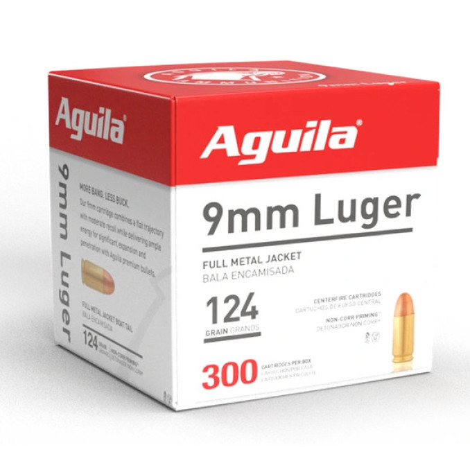 Патрон Aguila 9MM FMJ 124GR