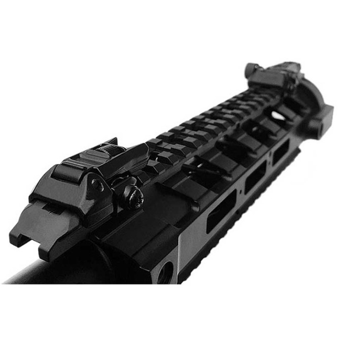 Metal Low Profile Offset Flip-up Rapid Transition Back Up Front Rear Sight Iron Set Tactical Ar15 Rifle Black ROTCHI