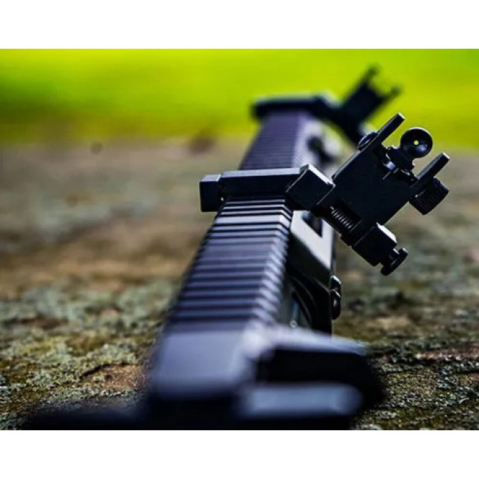 Косі приціли BEAR CREEK ARSENAL BCA AR-15/AR-10 з фотолюмінесцентними елементами, Flip Up