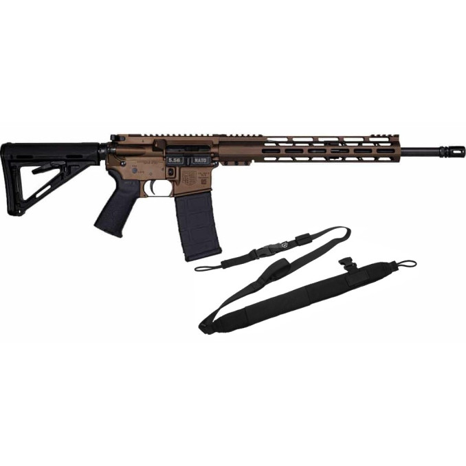 Карабин нарезной Diamondback DB15 BRONZE кал.223/5.56, ствол 16'' + ремень SI черный
