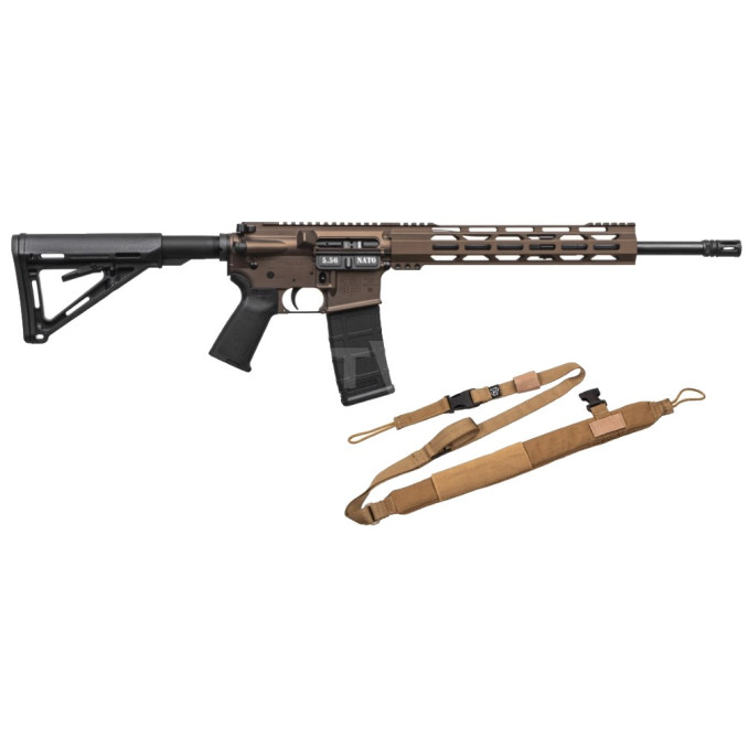 Карабін нарізний Diamondback DB15 BRONZE кал.223/5. 56, ствол 16" + ремінь SI коричневий