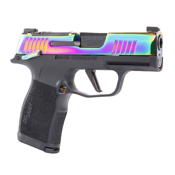 Пистолет спортивный Sig Sauer P365X 9MM, 3.1IN, RAINBOW & BLK, (2) 12RD STEEL MAG, MS, OR