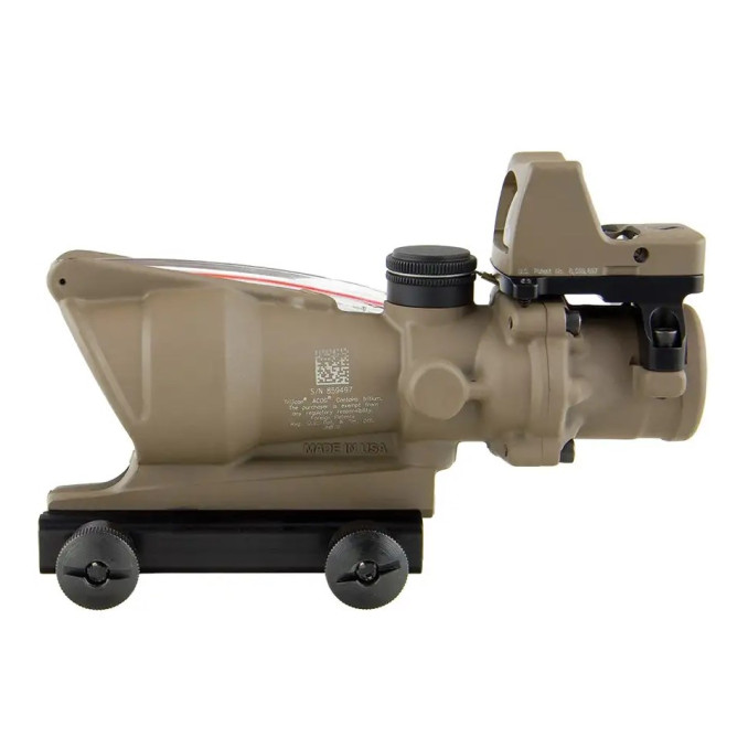 Приціл Trijicon ACOG 4x32 сітка .223 Red Chevron/RMR Type 2 3.25 MOA. FDE