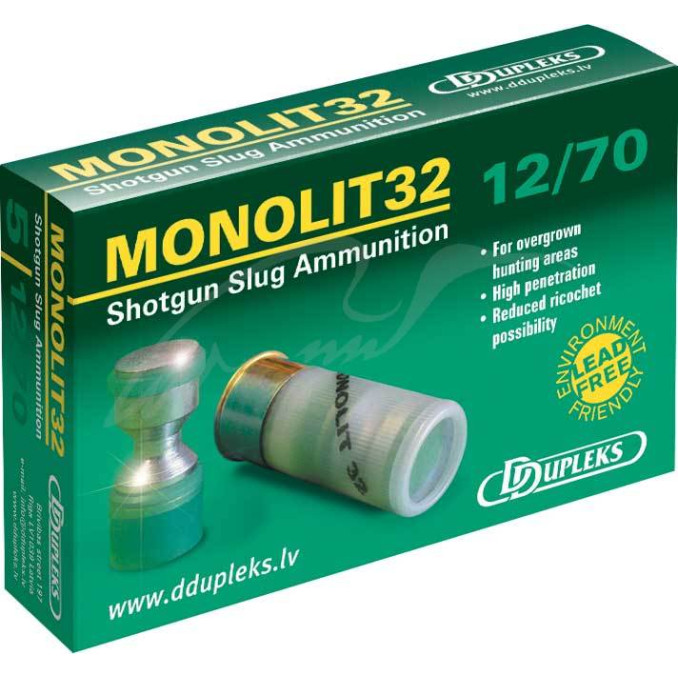 Патрон D Dupleks Monolit 32 кал. 12/70 куля Monolit маса 32 г