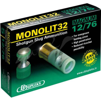 Патрон D Dupleks Monolit 32 Magnum кал. 12/76 куля Monolit маса 32 г