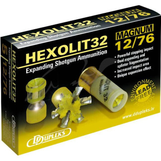 Патрон D Dupleks Hexolit 32 Magnum кал. 12/76 куля Hexolit маса 32 г