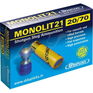 Патрон D Dupleks Monolit 21 кал. 20/70 пуля Monolit масса 19.5 г