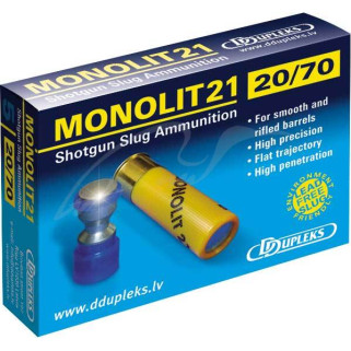 Патрон D Dupleks Monolit 21 кал. 20/70 куля Monolit маса 19.5 г