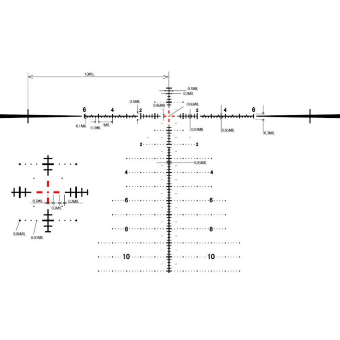 Приціл оптичний March FX Tactical 5x-42x56 сітка FML-3 з підсвічуванням