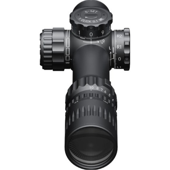 Приціл оптичний March F 1х-10х24 SFP&FFP сітка DR-TR1 з підсвічуванням