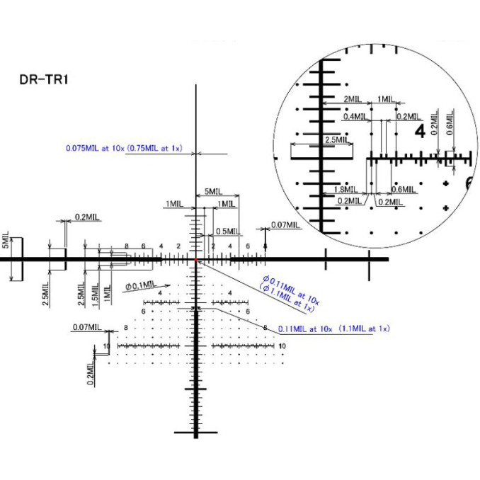 Приціл оптичний March F 1х-10х24 SFP&FFP сітка DR-TR1 з підсвічуванням