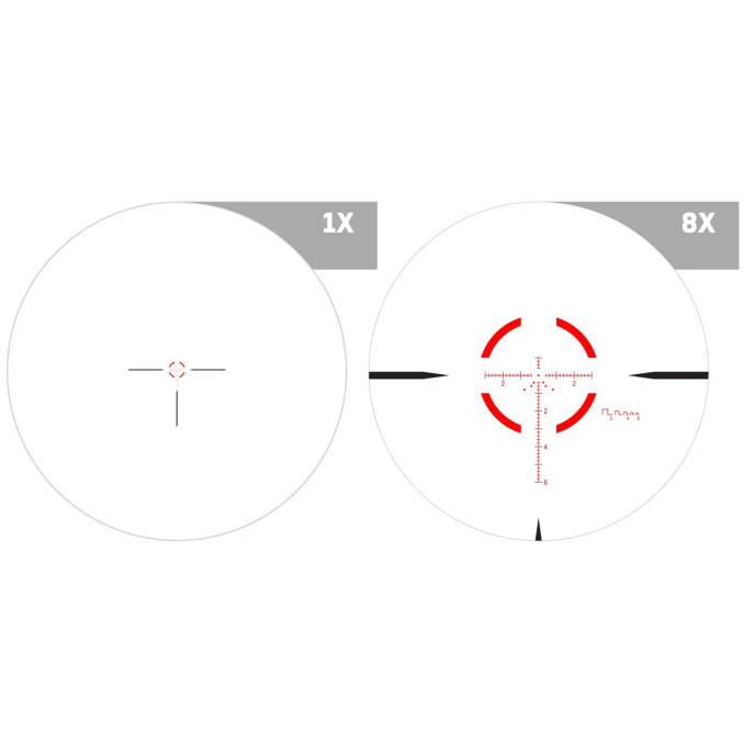 Приціл оптичний INTEGRIX iX8 1-8х28 FFP сетка A1 MOA з підсвічуванням