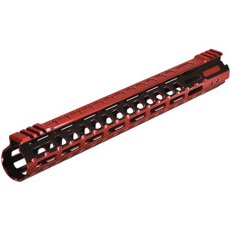 Цевье Leapers UTG PRO Ultra Slim15" для AR15. M-LOK. Black/Red
