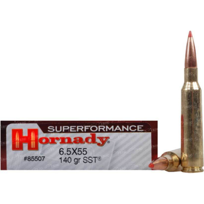 Патрон Hornady Superformance Match кал. 6.5x55 пуля SST масса 140 гр (9.1 г)
