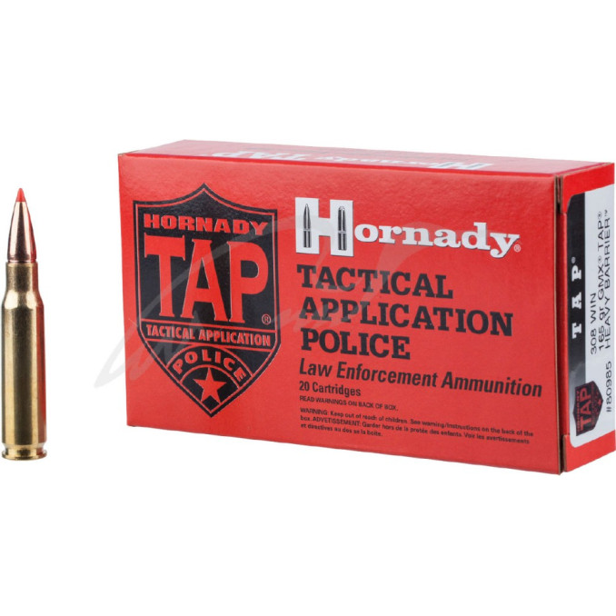 Патрон Hornady Law Enforcement GMX TAP Heavy Barrier кал .308 Win (7,62/51) пуля GMX TAP BAR масса 165 гр (10.7 г)