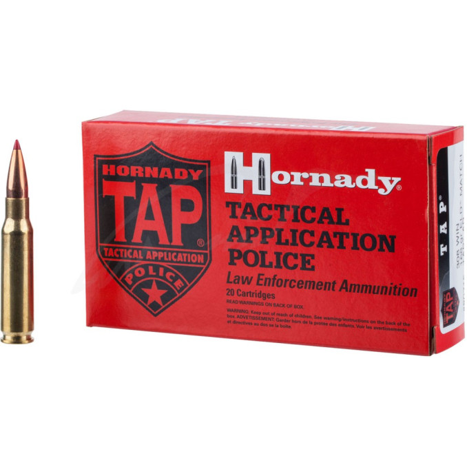 Патрон Hornady Law Enforcement ELD Match TAP AR кал .308 Win(7.62/51) пуля ELD-Match TAP AR масса 168 гран (10.9 г)