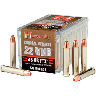 Патрон Hornady Critical Defense кал .22 WMR куля FTX маса 45 гр (2.9 г)