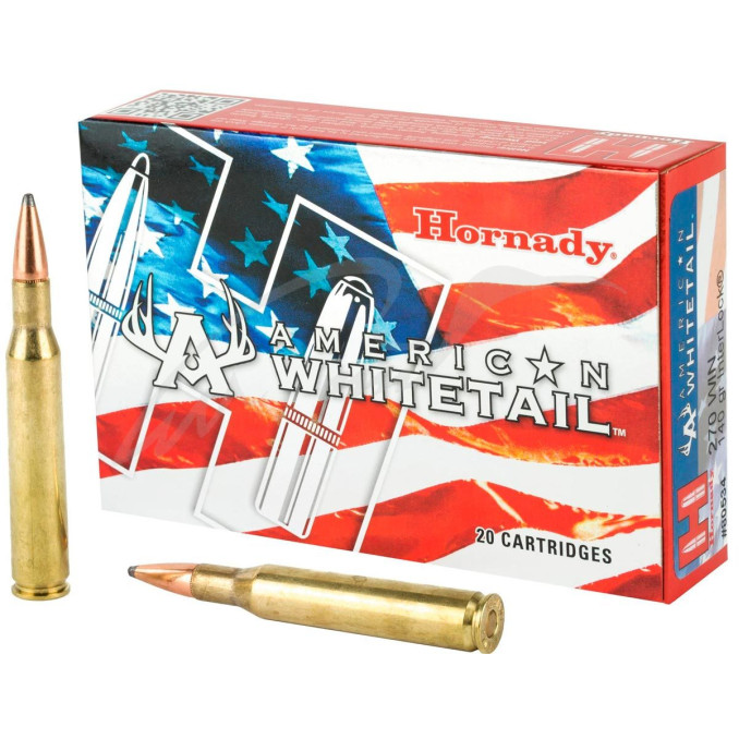 Патрон Hornady American Whitetail кал .270 Win куля BTSP маса 140 гр (9.1 г)