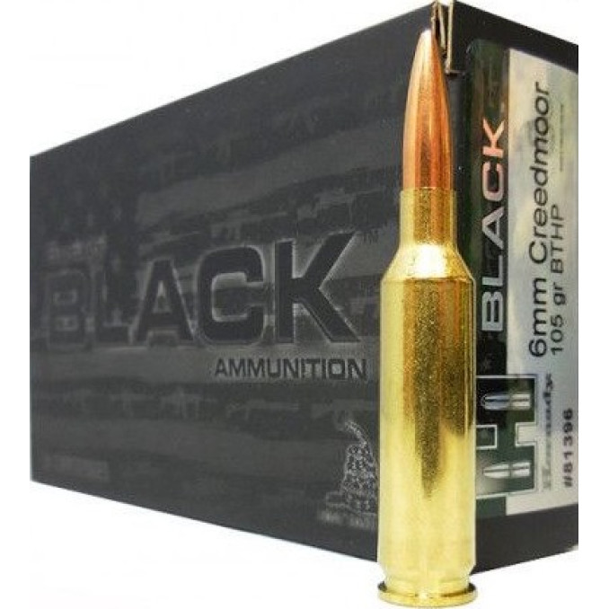 Патрон Hornady Match BLK кал. 6 мм Creedmoor куля BTHP маса 105 gr (6.8 г)