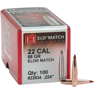 Пуля Hornady ELD Match кал .224 масса 88 гр (5.7 г) 100 шт