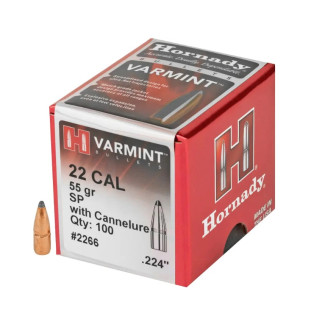 Пуля Hornady Varmint SP BT/WC кал. .224 масса 55 gr (3,56 г) 100 шт