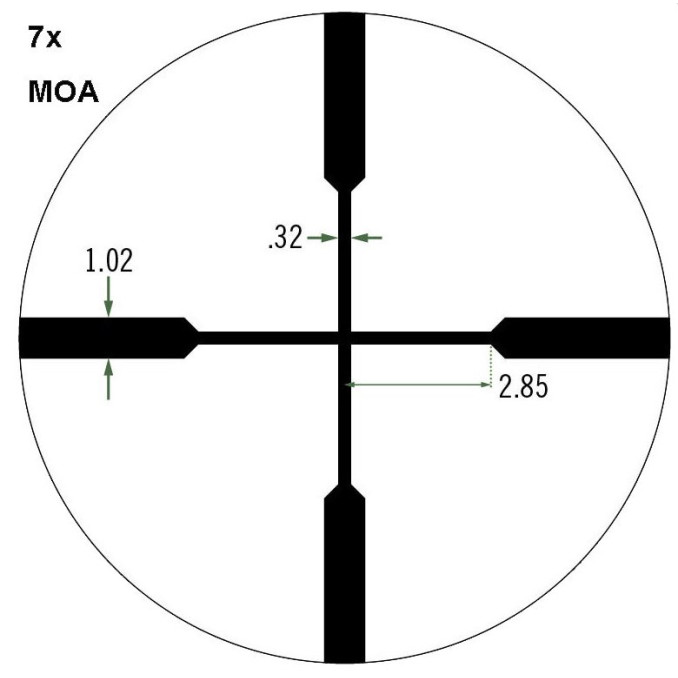 Приціл оптичний Vortex Crossfire II 2-7x32 Scout Scope з сіткою V-Plex (MOA)