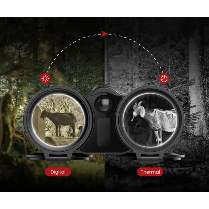 Бинокль Тепло/Цифра GUIDE TN650M 2.0 с дальномером 1500 м