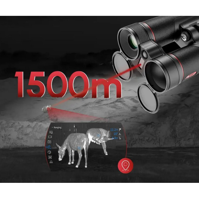 Бинокль Тепло/Цифра GUIDE TN650M 2.0 с дальномером 1500 м