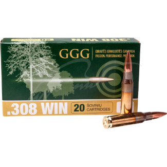 Патрон GGG кал .308 Win (7.62/51) куля Sierra MatchKing HPBT маса 10.89 г/ 168 гран. Поч. швидкість 805 м/с