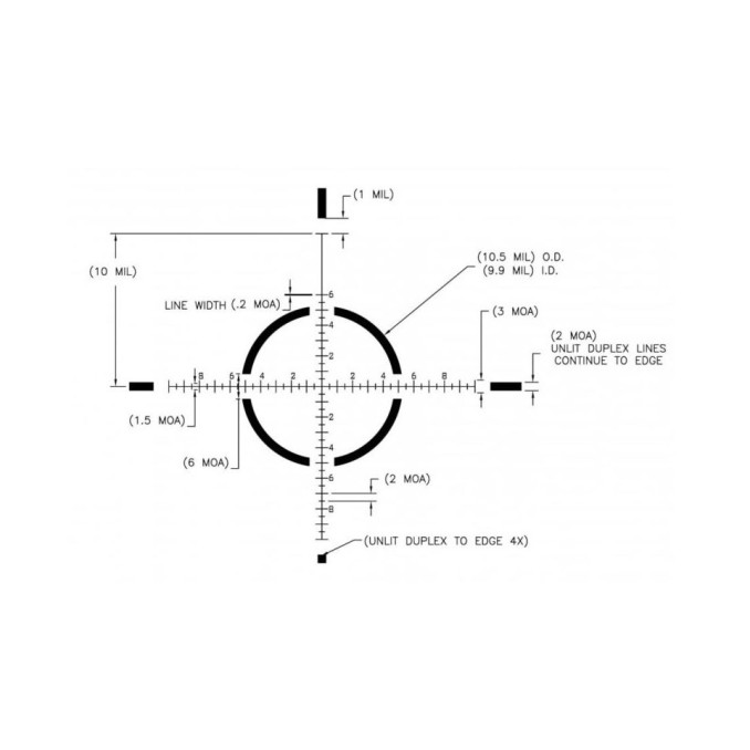 Приціл U.S. Optics SR-6S 1.5-6x28 F1 марка JNG MIL з підсвічуванням. МРАД