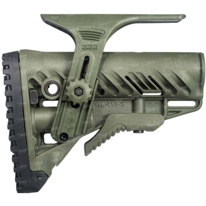 Приклад FAB Defense GLR-16 CP с регулируемой щекой для AR15/M16. Olive
