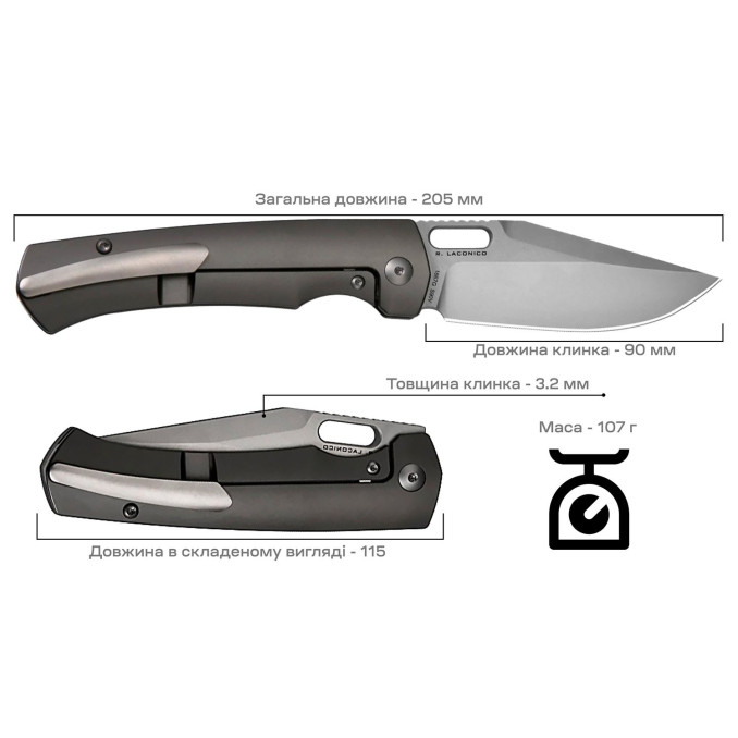 Ніж Artisan Revel S90VN Titanium  