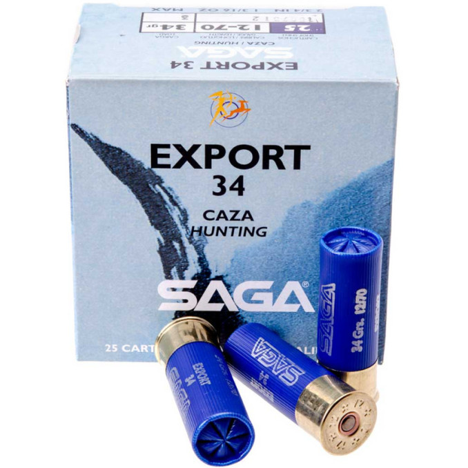 Патрон гладкоствольний SAGA EXPORT FW кал.12 №3/0, 34 г