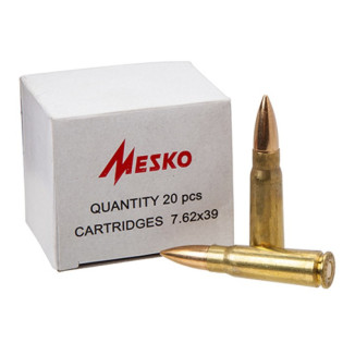 Патрон нарізний Mesko 7.62 x 39 FMJ, 8.0 г (123Gr)