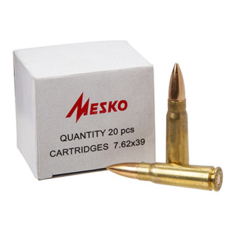 Патрон нарізний Mesko 7.62 x 39 FMJ, 8.0 г (123Gr)