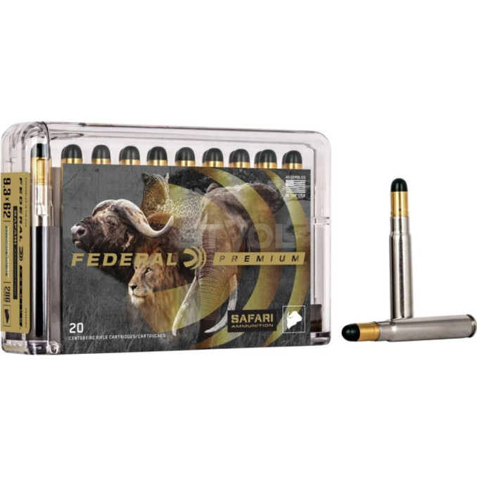 Патрон нарезной Federal Vital-Shok, 9.3x62mm,286GR (18,53 г),Woodleigh Hydro Solid