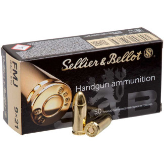 Патрон Sellier & Bellot 9 x 21 FMJ 8г (124 Gr)