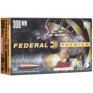 Патрон нарізний Federal Premium .308 Win Swift Scirocco 10.69 г (165 Gr)