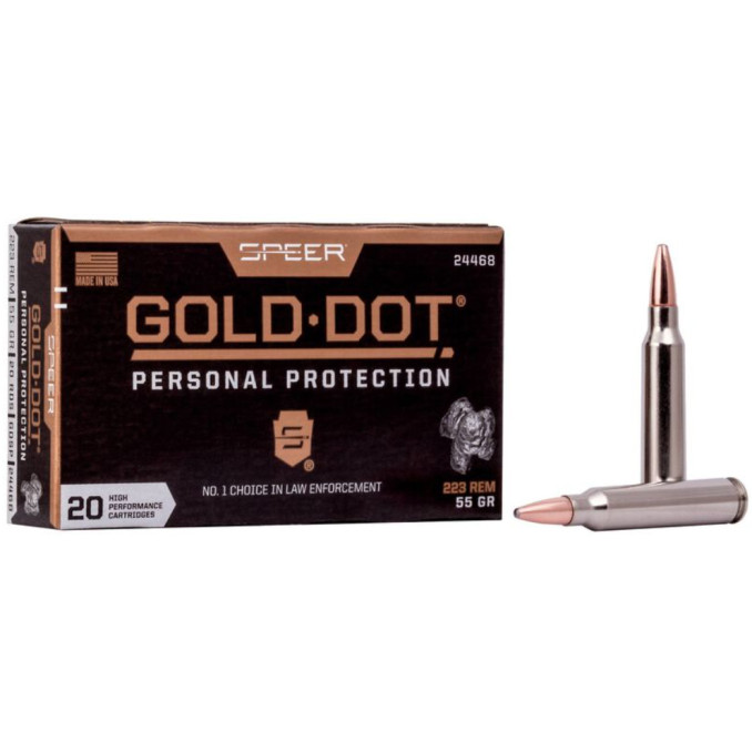Патрон нарізний SPEER Gold Dot Rifle Personal Protection, 223 Rem, 55GR, GDSP