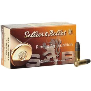 Патрон Sellier & Bellot Subsonic кал. 22 LR куля LRN маса 2,56 г/40 гран. Поч. швидкість 310 м/с.