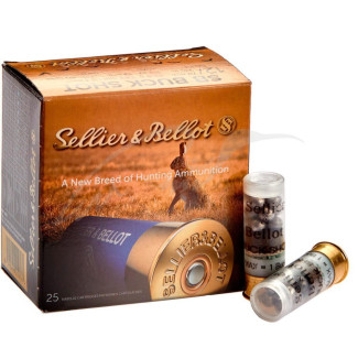 Патрон Sellier & Bellot BUCK SHOT кал. 12/70 картеч 6,83 мм навішування 32 г (без контейнера)