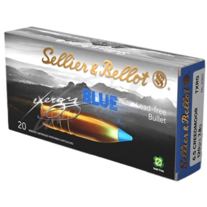 Патрон Sellier & Bellot кал. 6,5 Creedmoor куля TURG Blue маса 7.8 г / 120 гран.Поч швидкість 869 м/с