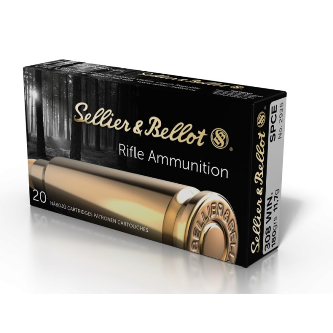 Патрон Sellier & Bellot кал.308 Win куля SPCE маса 11,7 г / 180 гр