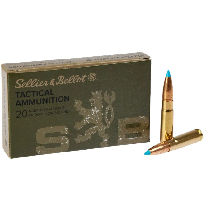 Патрон Sellier & Bellot кал. 300 AAC Blackout пуля TXRG Blue масса 7,1 г/110 гр