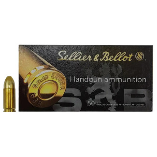 Патрон Sellier & Bellot кал. 9мм (9х19) куля FMJ маса 7,5 г/115 гр