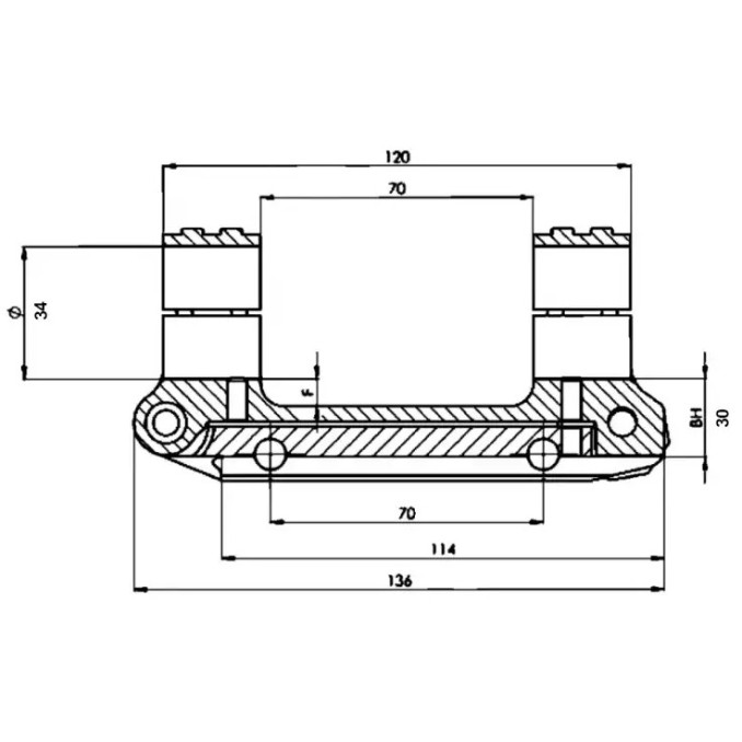 Моноблок Recknagel ERA-TAC. d - 34 мм. 0-20 MRAD. BH 30 мм. Picatinny