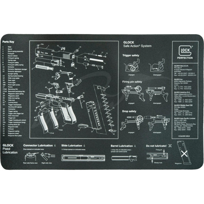 Килимок настільний Glock із вибух-схемою