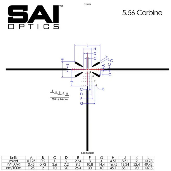 Приціл оптичний ELCAN SAI 1-6x24 сітка 5.56 BDC RAF. Coyote Brown