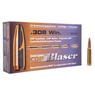 Патрон Blaser кал. 308 Win куля CDP маса 10,7 г/ 165 гран